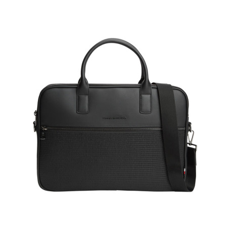 Sac porte documents noir aspect bi-matière...