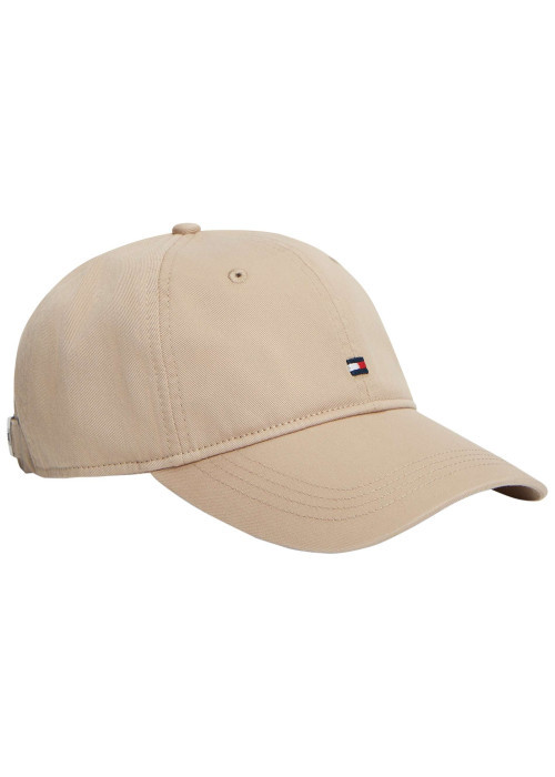 Casquette en coton biologique beige pourvue d'une fermeture strapback