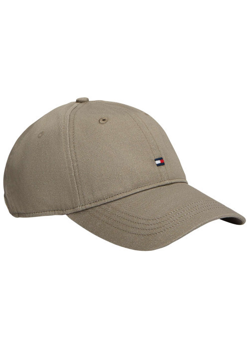 Casquette en coton biologique taupe pourvue d'une fermeture strapback