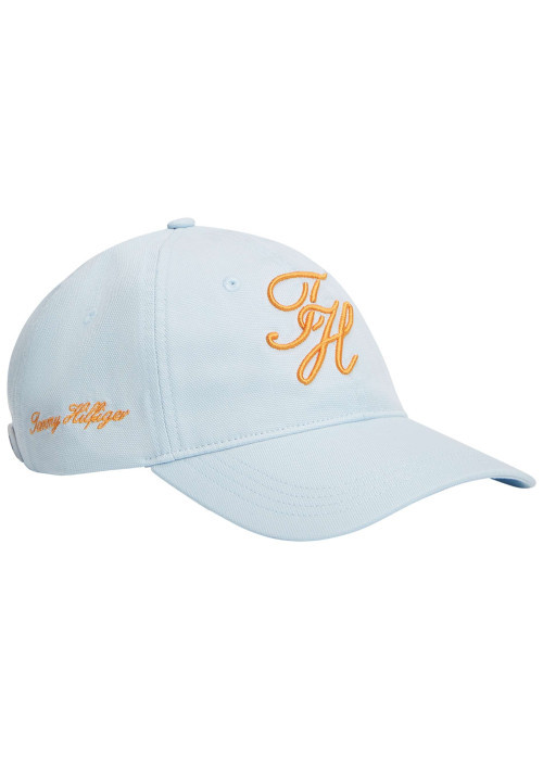 Casquette en coton biologique ciel pourvue d'une fermeture strapback