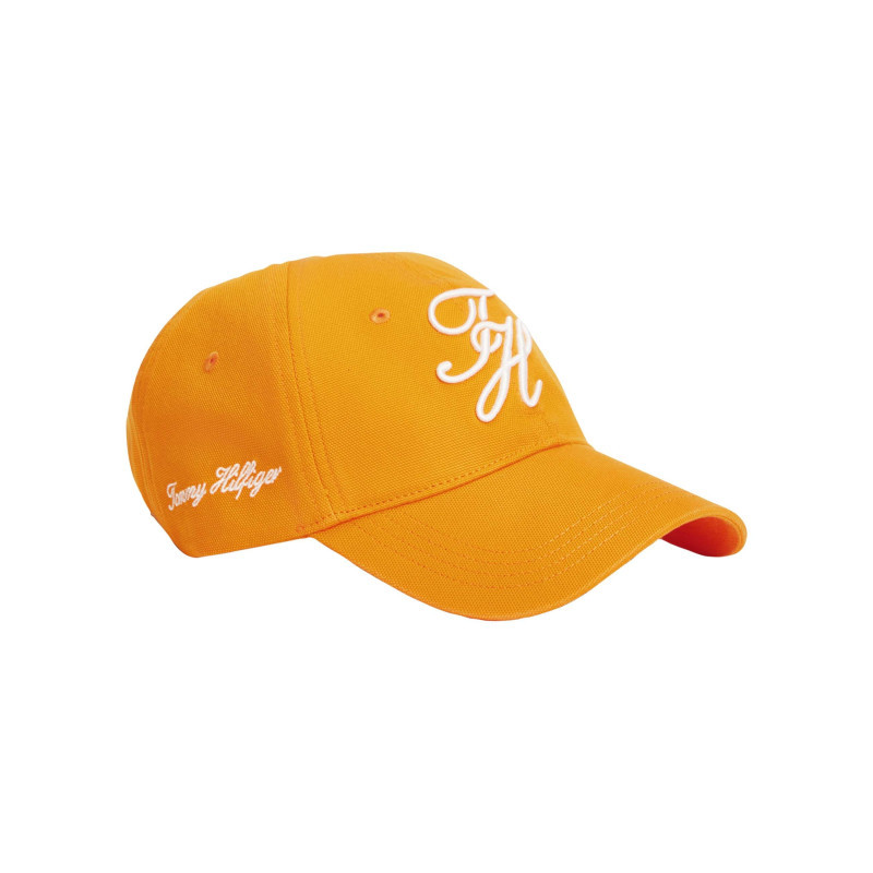Tommy Hilfiger - Casquette En Coton Biologique Jaune Pourvue D'une Fermeture Strapback - Jaune