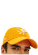 Thumbnail Casquette en coton biologique jaune pourvue d'une fermeture strapback - Image 4