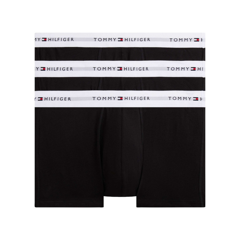 Tommy Hilfiger - Lot De 3 Boxers En Coton Noirs Pourvus D'une Taille élastiquée - Noir