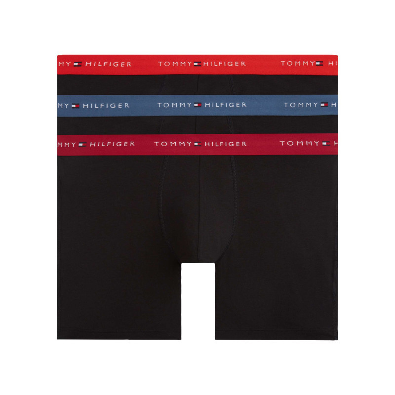 Tommy Hilfiger - Lot De 3 Boxers En Coton Noirs Pourvus D'une Taille élastiquée - Noir