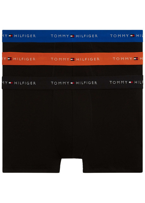 Lot de 3 boxers en coton noirs pourvus d'une taille élastiquée
