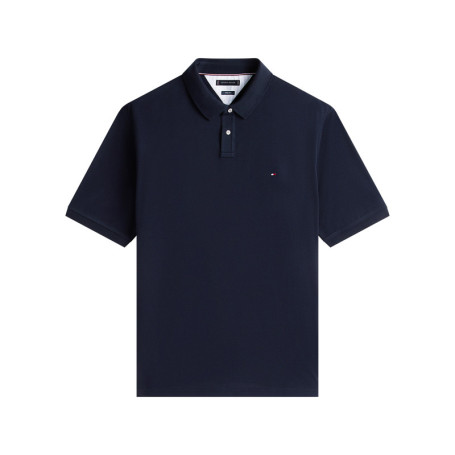 Polo en coton biologique marine uni avec une...