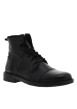Thumbnail Bottines noires à talon compensé bas et à lacets et zip latéral comme fermeture - Image 3