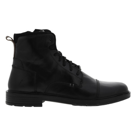 Bottines noires à talon compensé bas et à...