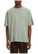 Thumbnail T-shirt vert d'eau uni coupe ample avec un col rond et des manches courtes - Image 2