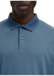 Thumbnail Polo bleu uni avec une coupe droite et un col à revers boutonné - Image 3