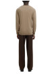 Thumbnail Pull en coton beige uni avec une coupe droite et des manches longues - Image 4