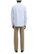 Thumbnail Chemise bleue à rayures avec un col boutonné et des manches longues - Image 3
