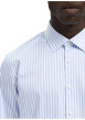 Thumbnail Chemise bleue à rayures avec un col boutonné et des manches longues - Image 4