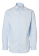 Thumbnail Chemise blanche unie avec un col boutonné et des manches longues