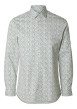 Thumbnail Chemise ciel à motifs avec une coupe ajustée et des manches longues