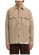 Thumbnail Surchemise beige uni avec un col boutonné et des manches longues - Image 2