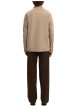 Thumbnail Surchemise beige uni avec un col boutonné et des manches longues - Image 4
