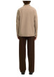 Thumbnail Surchemise beige uni avec un col boutonné et des manches longues - Image 4