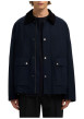 Thumbnail Parka en coton biologique marine uni avec une coupe ajustée et un col à revers - Image 2