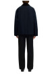 Thumbnail Parka en coton biologique marine uni avec une coupe ajustée et un col à revers - Image 4