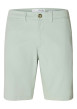 Thumbnail Short Chino en coton biologique vert d'eau uni avec une coupe droite