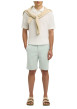 Thumbnail Short Chino en coton biologique vert d'eau uni avec une coupe droite - Image 2