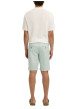 Thumbnail Short Chino en coton biologique vert d'eau uni avec une coupe droite - Image 3