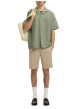 Thumbnail Short Chino en coton biologique beige uni avec une coupe droite - Image 2