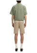 Thumbnail Short Chino en coton biologique beige uni avec une coupe droite - Image 3
