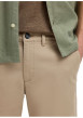 Thumbnail Short Chino en coton biologique beige uni avec une coupe droite - Image 4