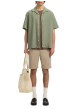Thumbnail Short Chino en coton biologique beige uni avec une coupe droite - Image 6