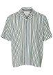 Thumbnail Chemise vert uni avec une coupe droite et des manches courtes