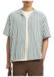 Thumbnail Chemise vert uni avec une coupe droite et des manches courtes - Image 2