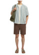 Thumbnail Chemise vert uni avec une coupe droite et des manches courtes - Image 6