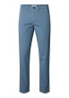 Thumbnail Pantalon Chino en coton biologique bleu uni avec une coupe slim