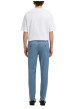 Thumbnail Pantalon Chino en coton biologique bleu uni avec une coupe slim - Image 4