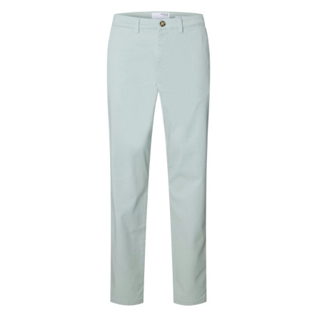 Pantalon Chino en coton biologique vert uni...