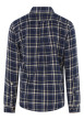 Thumbnail Chemise en coton bleue à carreaux avec une coupe droite et un col à rabats - Image 2