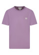Thumbnail T-shirt en coton rose uni avec une coupe droite et un col rond