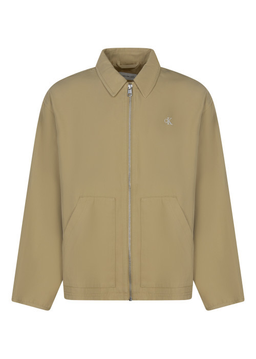 Blouson sable uni avec une coupe droite une...