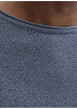 Thumbnail Pull en coton biologique bleu uni avec une coupe droite et un col montant - Image 2
