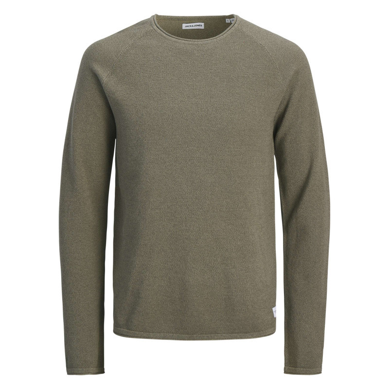 Premium By Jack & Jones - Pull En Coton Biologique Vert Tilleul Avec Une Coupe Droite Et Un Col Montant - Vert Premium By Jack & Jones - Pull En Coton Biologique Vert Tilleul Avec Une Coupe Droite Et Un Col Montant - Vert
