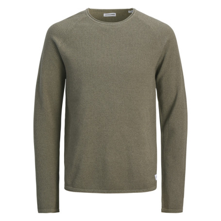 Pull en coton biologique vert tilleul avec une...