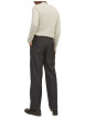 Thumbnail Pull en coton biologique beige uni avec une coupe droite et un col montant - Image 4