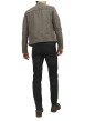 Thumbnail Blouson taupe uni effet daim avec une coupe droite et 3 poches zippées - Image 4