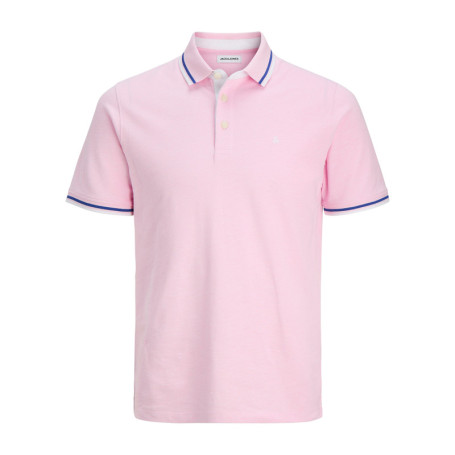 Polo en coton biologique rose uni avec une...