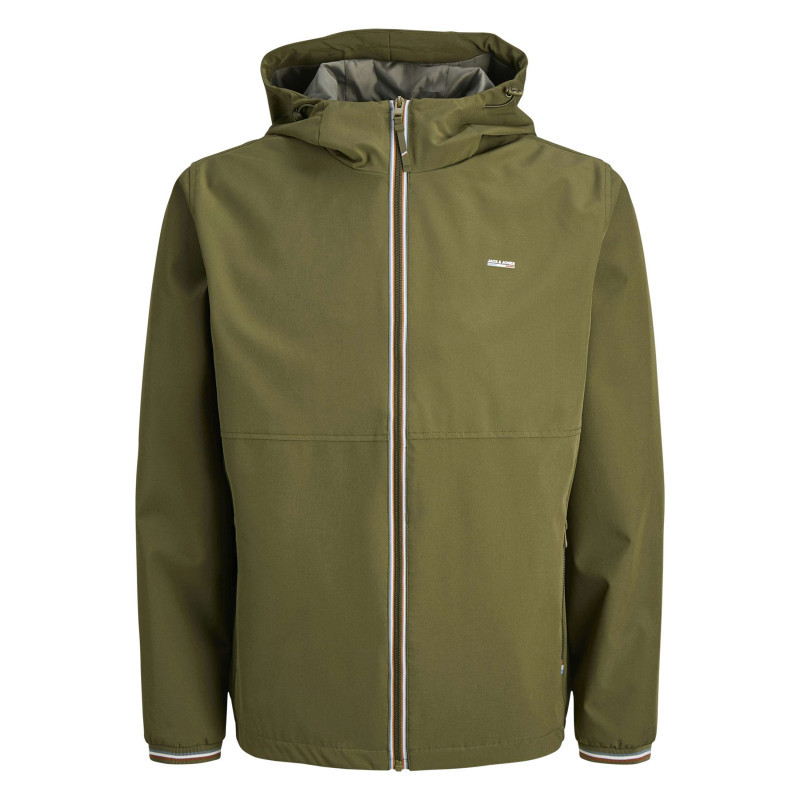 Premium By Jack & Jones - Blouson Kaki Uni Avec Un Col à Capuche Et Pourvu De 2 Poches Zippées - Vert Premium By Jack & Jones - Blouson Kaki Uni Avec Un Col à Capuche Et Pourvu De 2 Poches Zippées - Vert