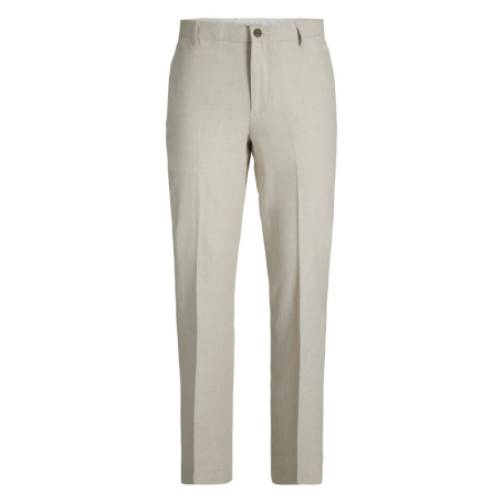 Pantalon de costume en coton et lin mélangé...