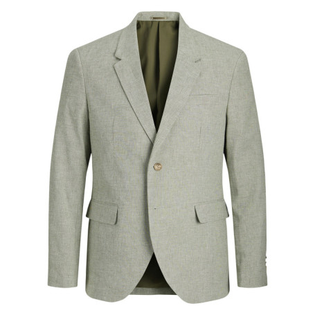Veste blazer de costume en coton et lin mélangé...