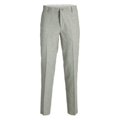 Pantalon de costume en coton et lin mélangé...